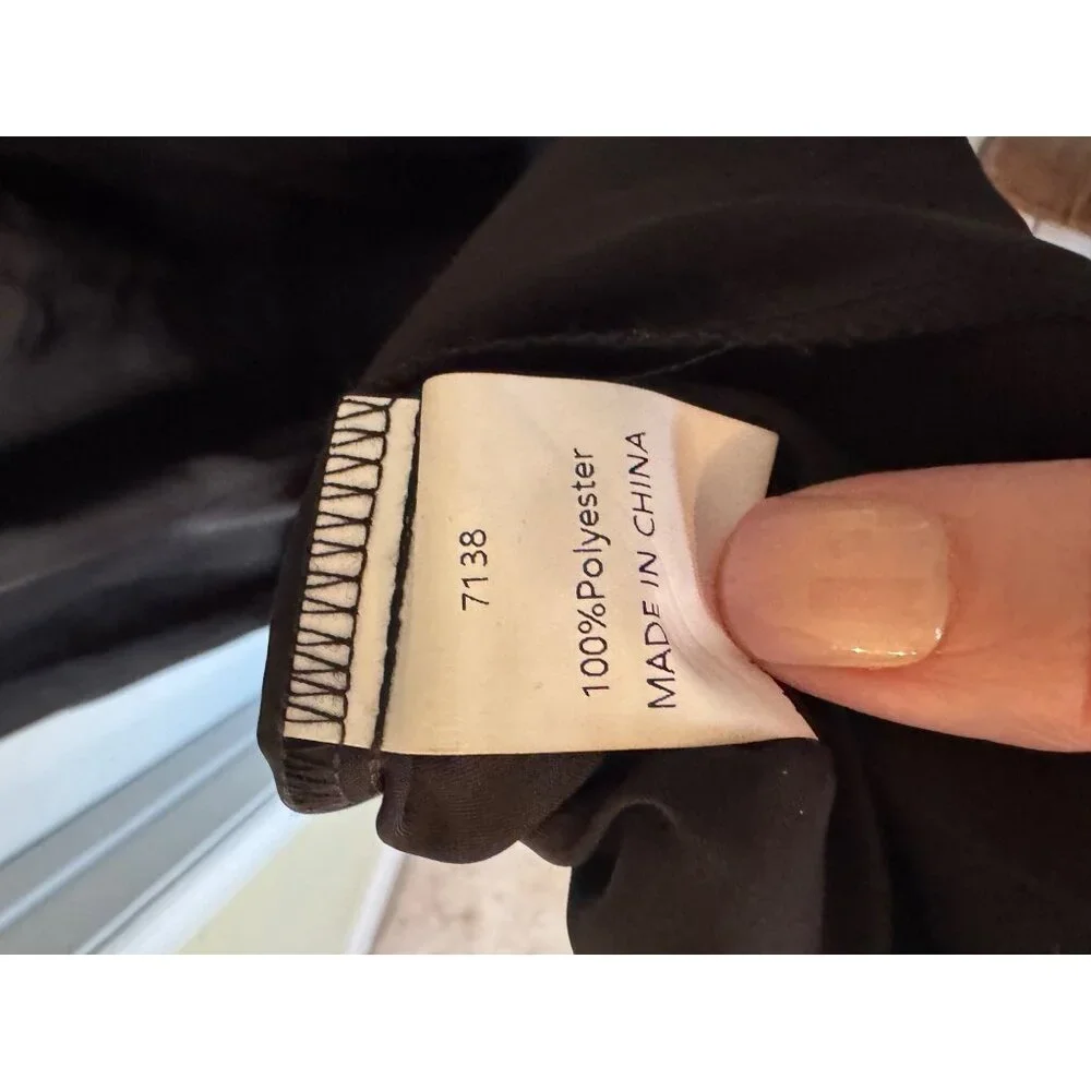 Prettygarden Womens Sleeveless Black Draped V-Neck Maxi Dress Large NWT - Picture 10 of 11